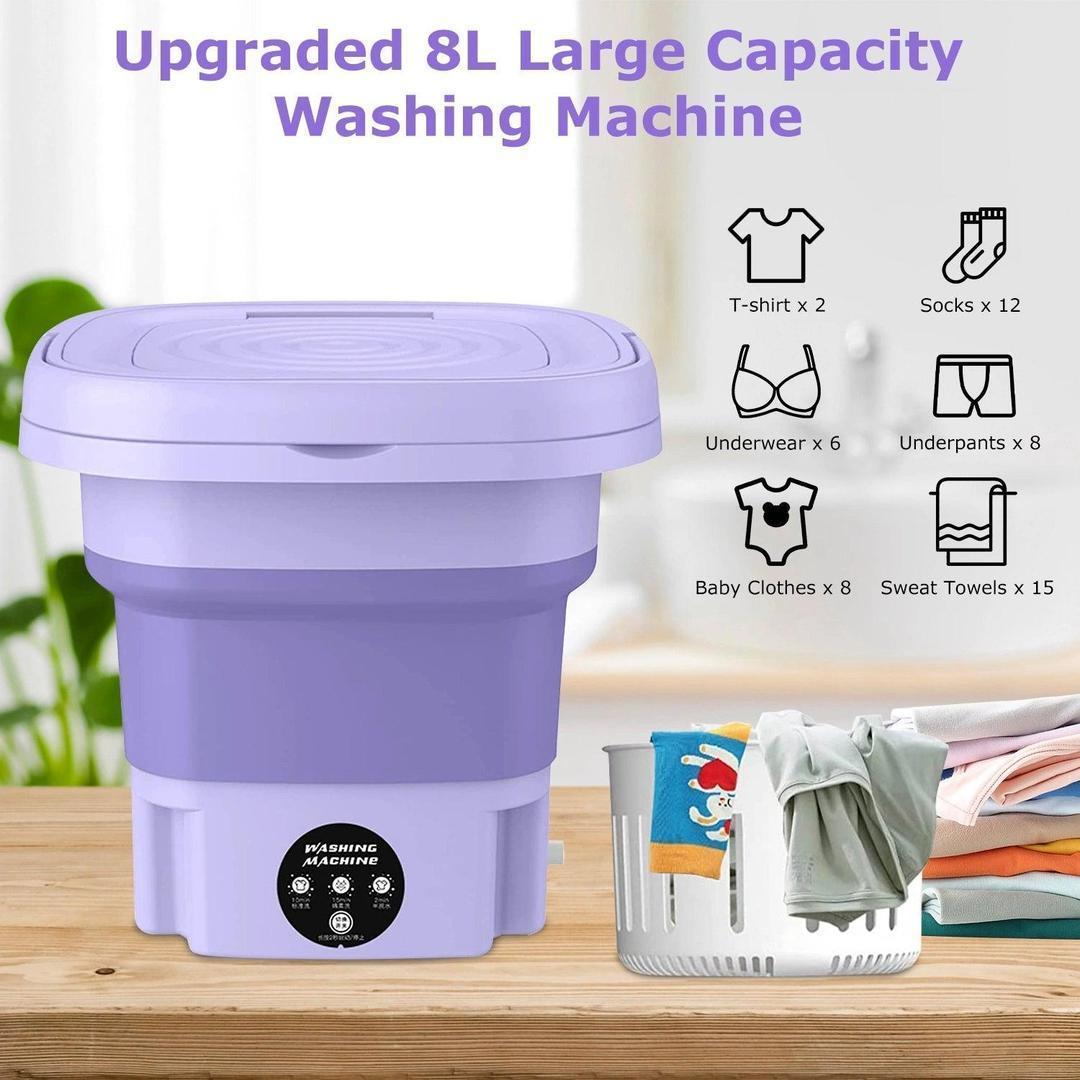 Portable Mini Washing Machine - 1 Pc Foldable 30W Cleaning Solution