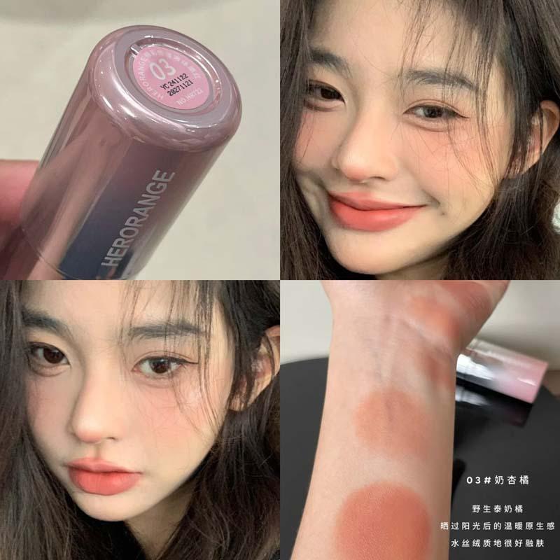 HERORANGE ~ cheek color diffuse liquid blush Korean natural color low saturation matte blush liquid